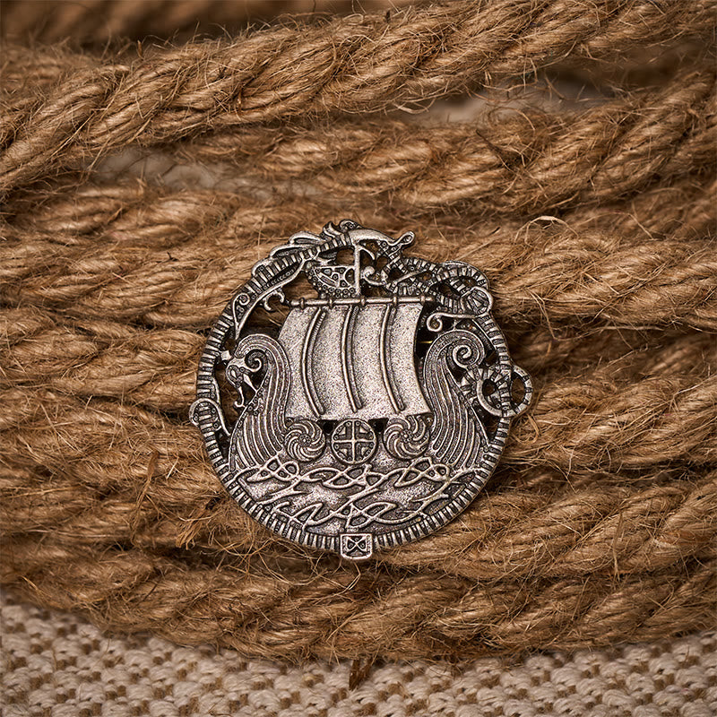 WorldNorse Viking Voyage Crest Brooch - image 2