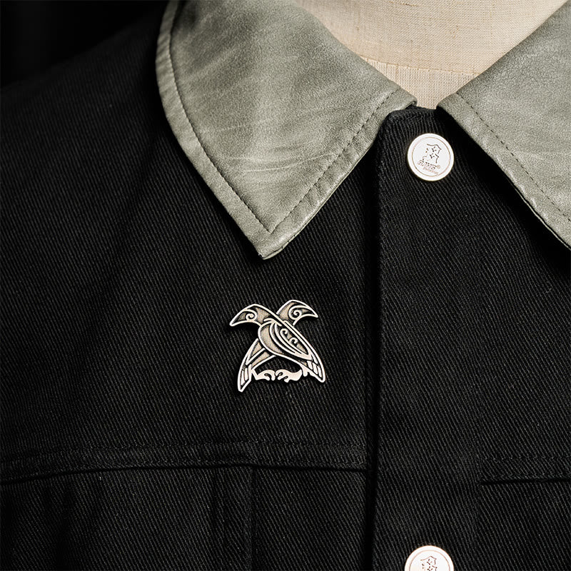 WorldNorse Hugin And Munin Weave Brooch - image 1