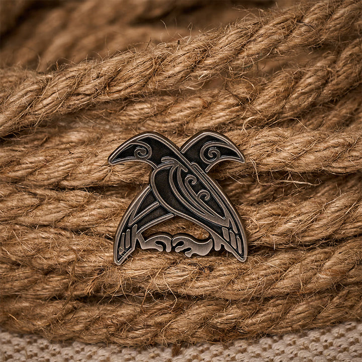 WorldNorse Hugin And Munin Weave Brooch - image 2