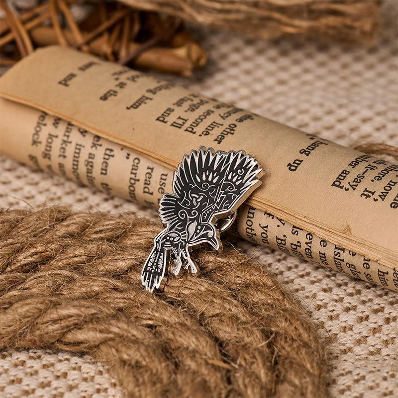 WorldNorse Raven Soar Sigil Brooch - image 5