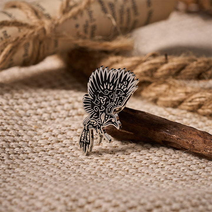 WorldNorse Raven Soar Sigil Brooch - image 3