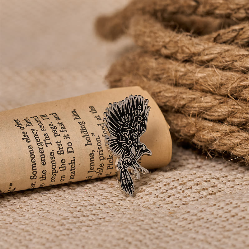 WorldNorse Raven Soar Sigil Brooch - image 4