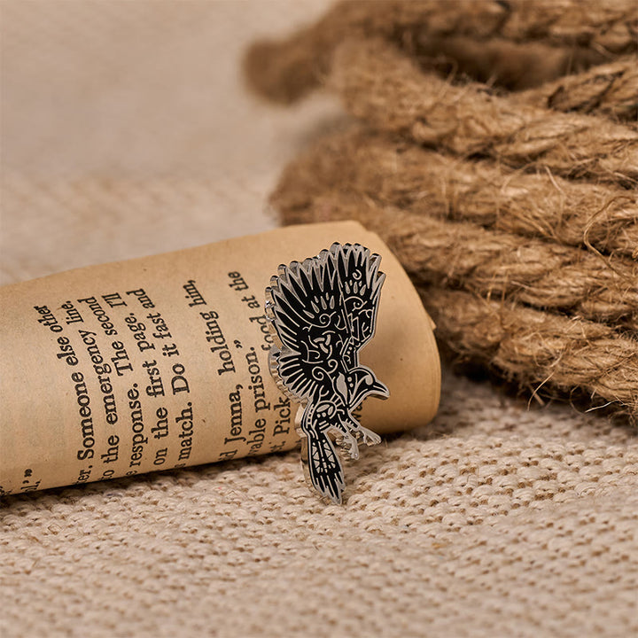 WorldNorse Raven Soar Sigil Brooch - image 4