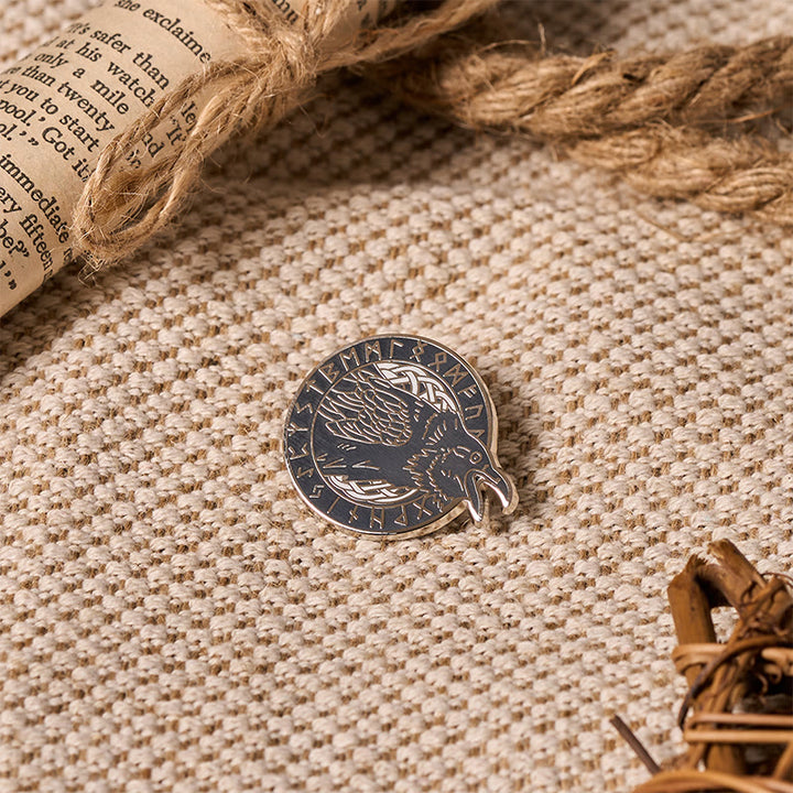 WorldNorse Thought Raven Verse Brooch - image 6