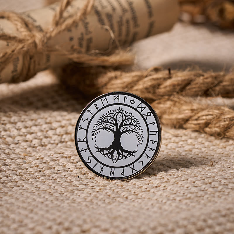 WorldNorse Tree Of Life Rune Wreath Brooch - image 3