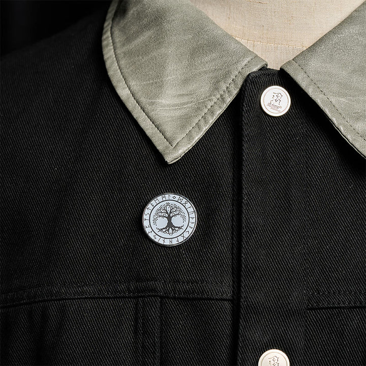 WorldNorse Tree Of Life Rune Wreath Brooch - image 1