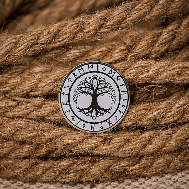 WorldNorse Tree Of Life Rune Wreath Brooch - image 2