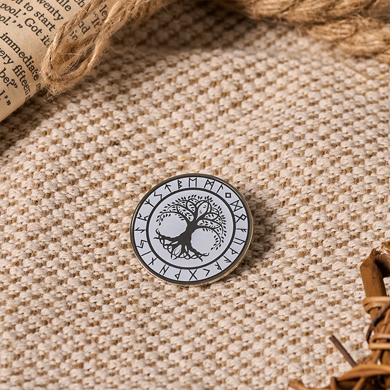 WorldNorse Tree Of Life Rune Wreath Brooch - image 6