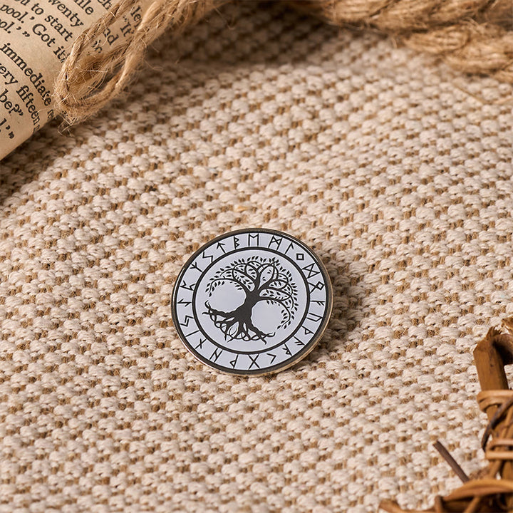 WorldNorse Tree Of Life Rune Wreath Brooch - image 6