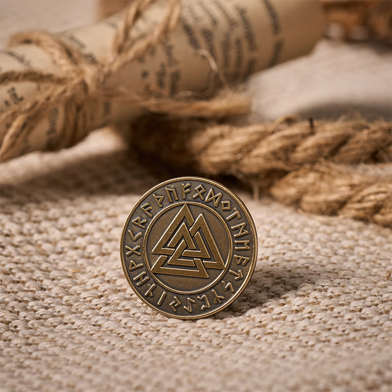 WorldNorse Viking Valknut Rune Brooch - image 3