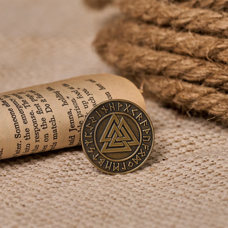 WorldNorse Viking Valknut Rune Brooch - image 4