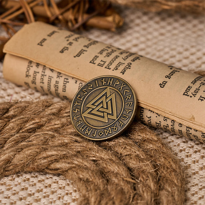 WorldNorse Viking Valknut Rune Brooch - image 5