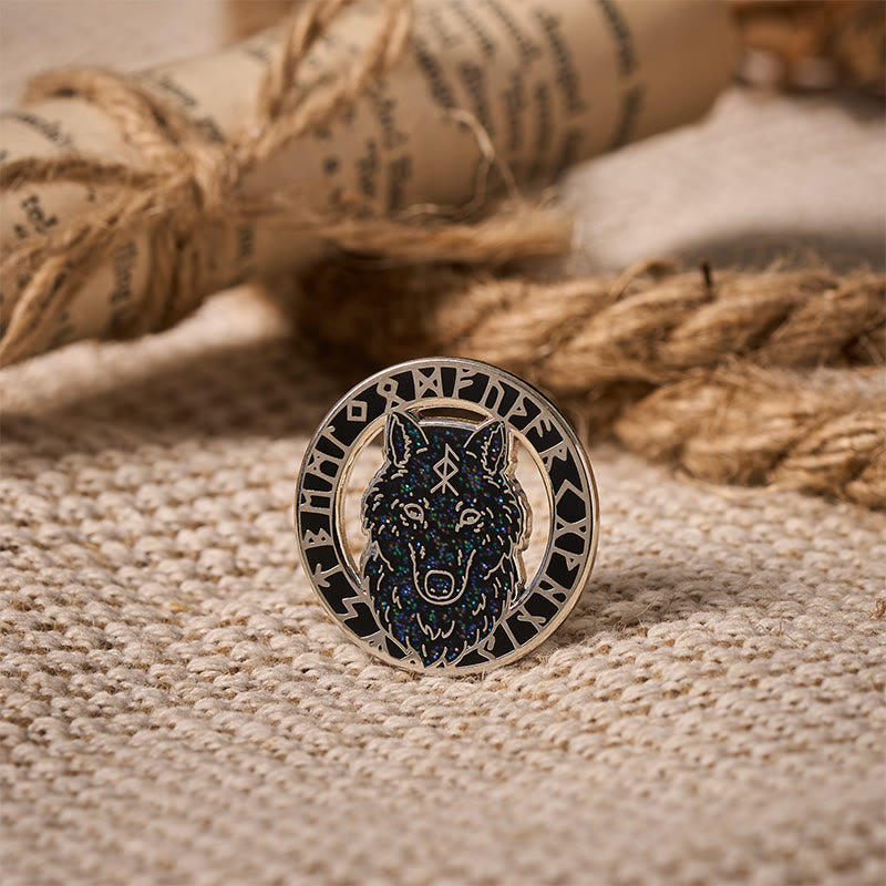 WorldNorse Fenrir Rune Wreath Brooch - image 3