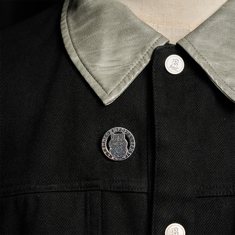 WorldNorse Fenrir Rune Wreath Brooch - image 1