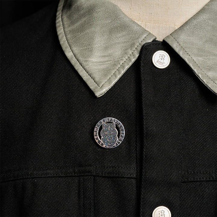 WorldNorse Fenrir Rune Wreath Brooch - image 1