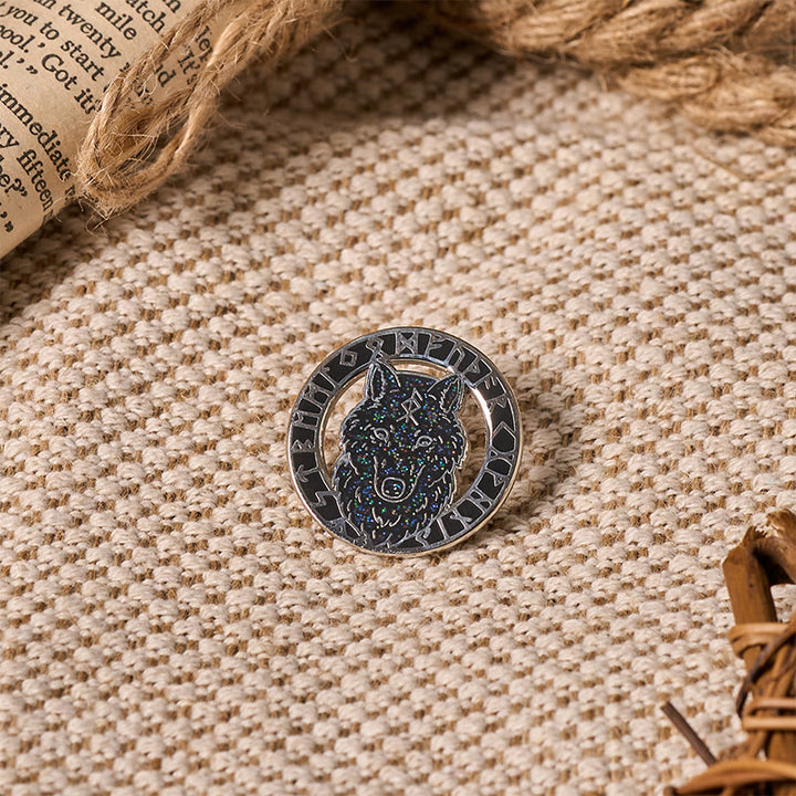 WorldNorse Fenrir Rune Wreath Brooch - image 6