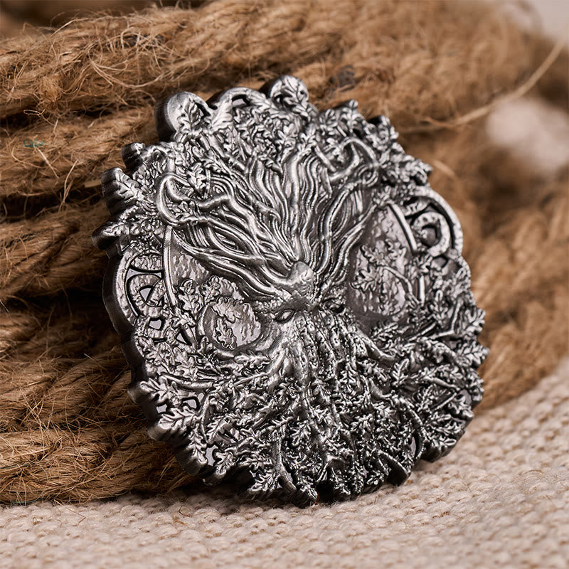 WorldNorse Gnarled Tree Of Life Brooch - Yggdrasil - image 0