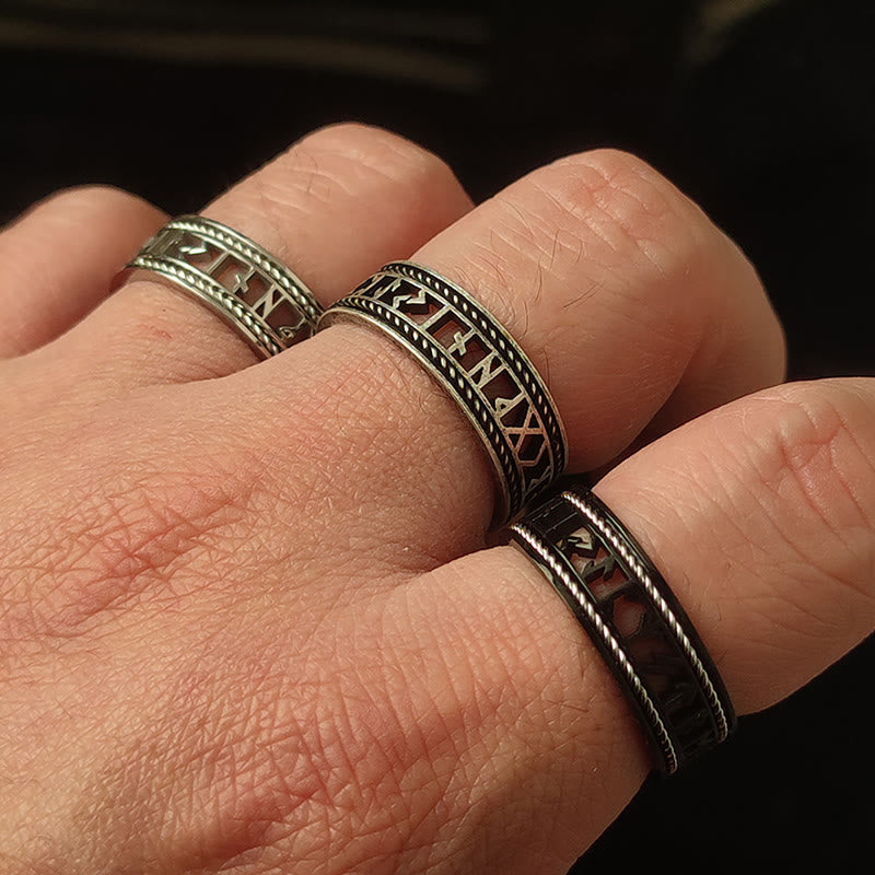 WorldNorse Forged Rune Filigree Ring - image 1