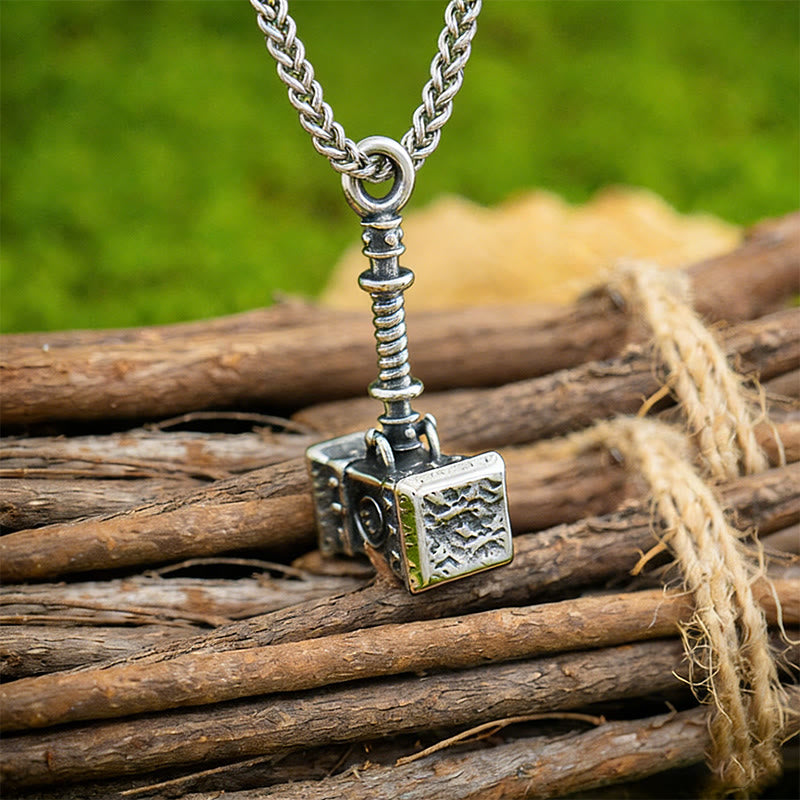 WorldNorse Forged Stormbreaker Mjolnir Necklace - Mjolnir - image 0