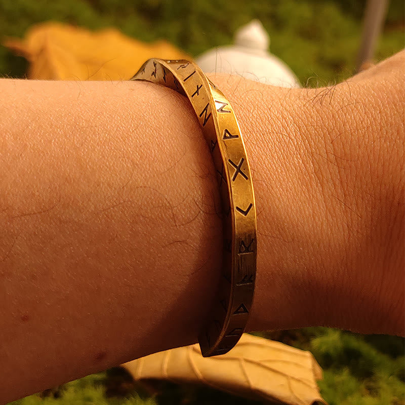 WorldNorse Viking Rune Minimalist Cuff Bracelet - image 10