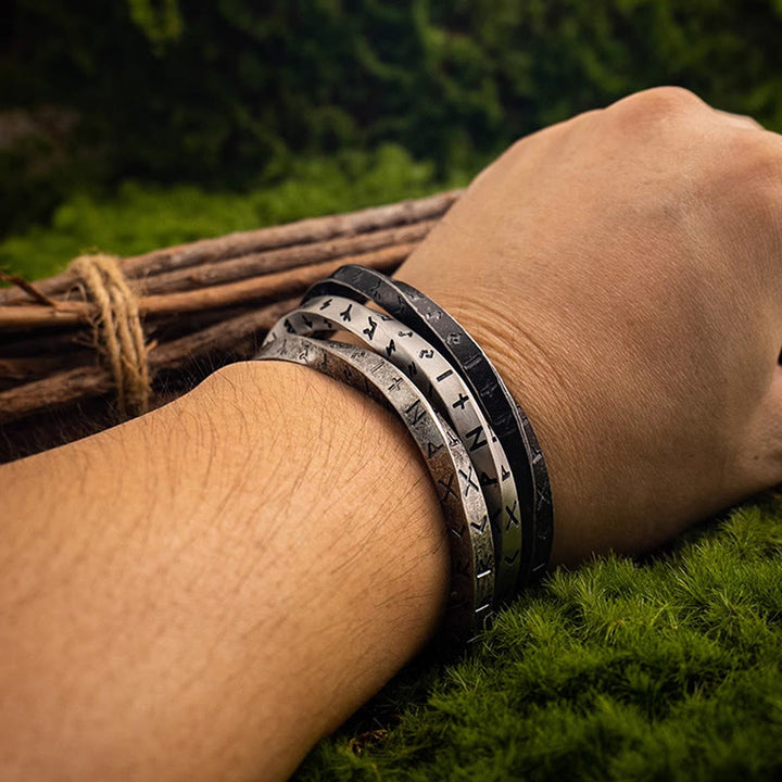 WorldNorse Viking Rune Minimalist Cuff Bracelet - image 1