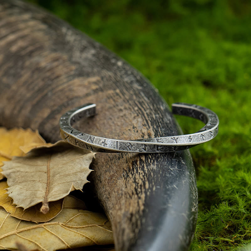 WorldNorse Viking Rune Minimalist Cuff Bracelet - image 3