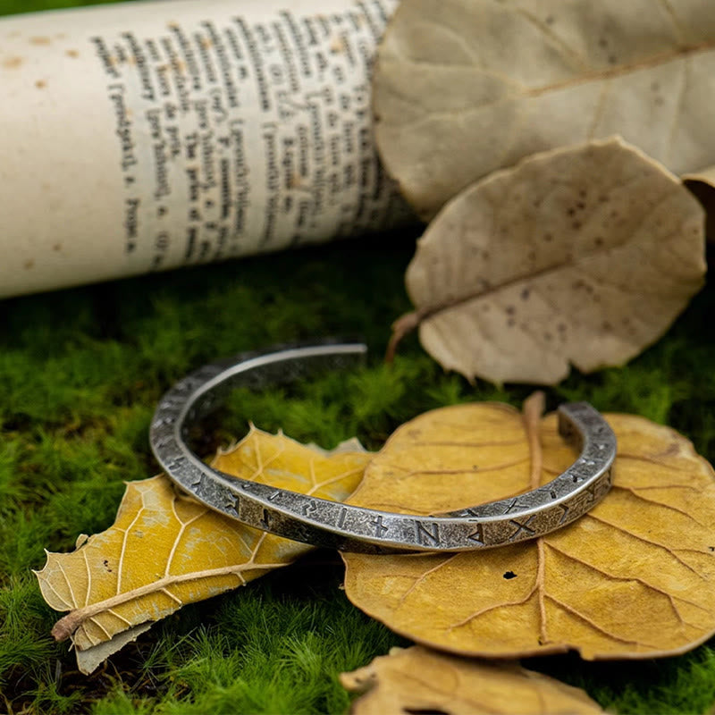 WorldNorse Viking Rune Minimalist Cuff Bracelet - image 4