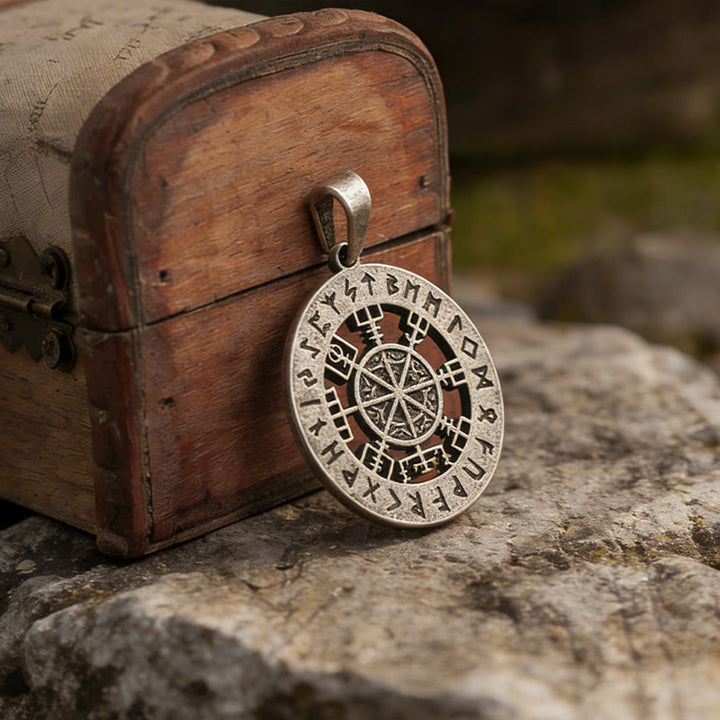 WorldNorse Weathered Vegvisir Rune Necklace - image 4