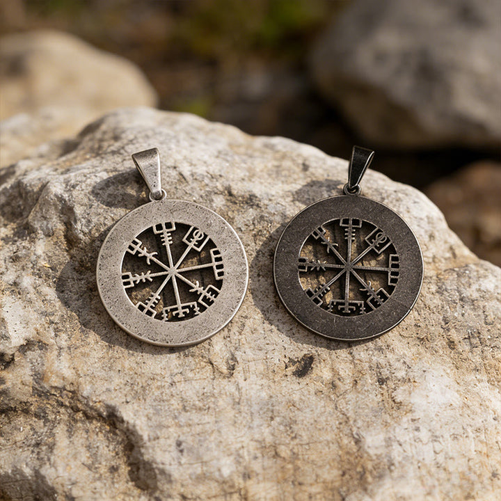 WorldNorse Weathered Vegvisir Rune Necklace - image 6