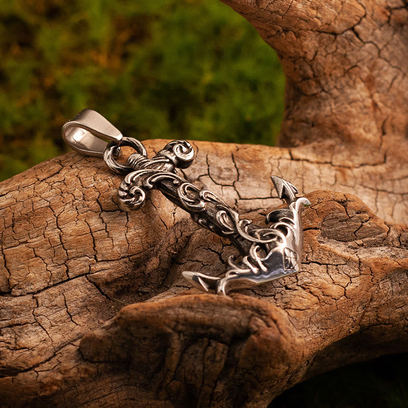 WorldNorse Vintage Scrollwork Fishhook Necklace - image 7