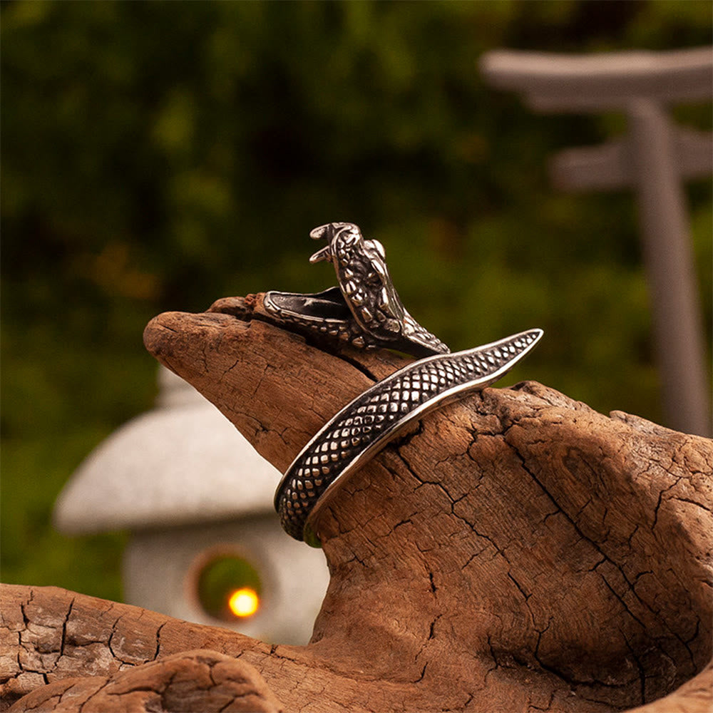 WorldNorse Weathered Scale Serpent Ring - image 2