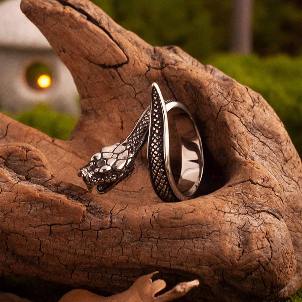 WorldNorse Weathered Scale Serpent Ring - image 3