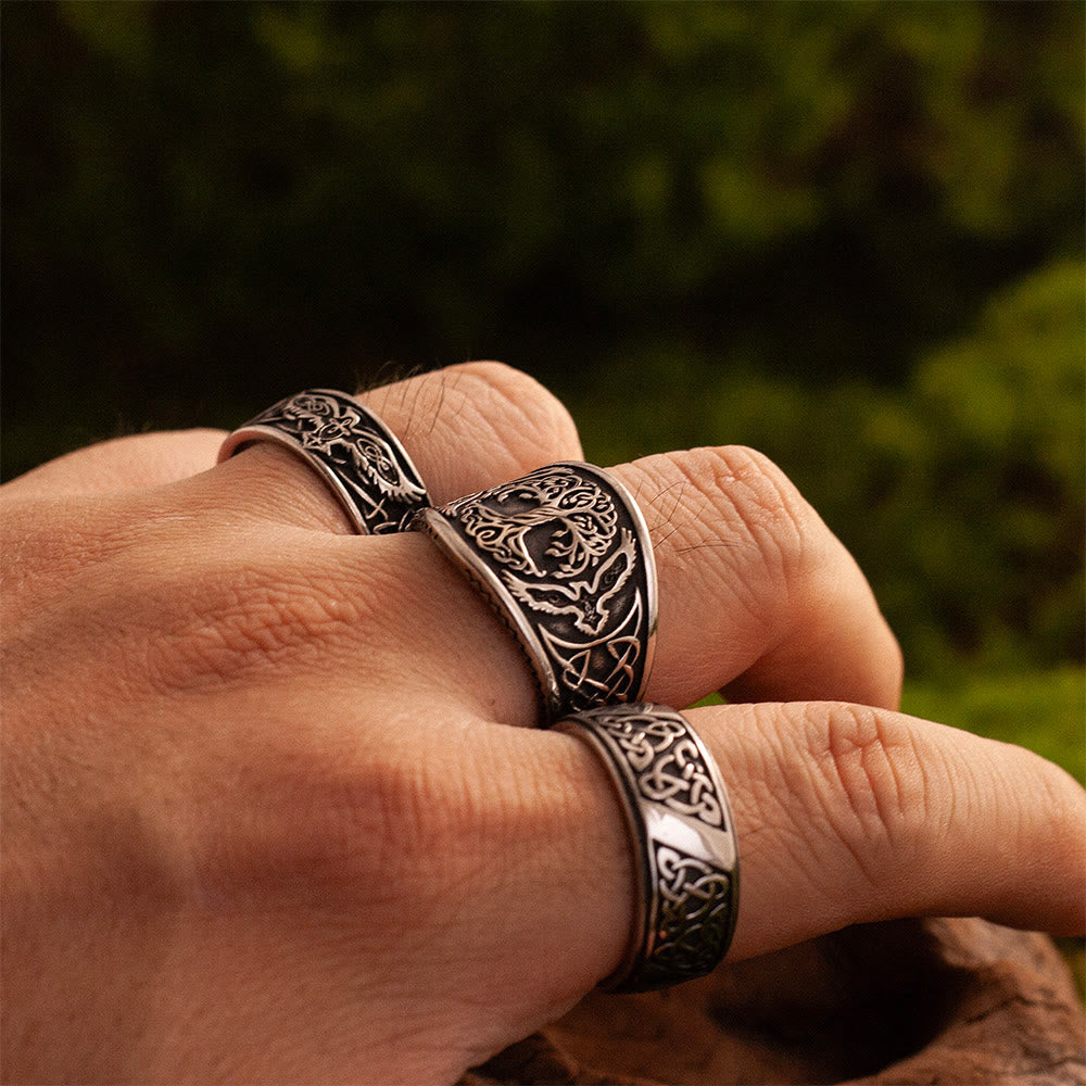 WorldNorse Viking Interwoven Knot Band Ring - image 1