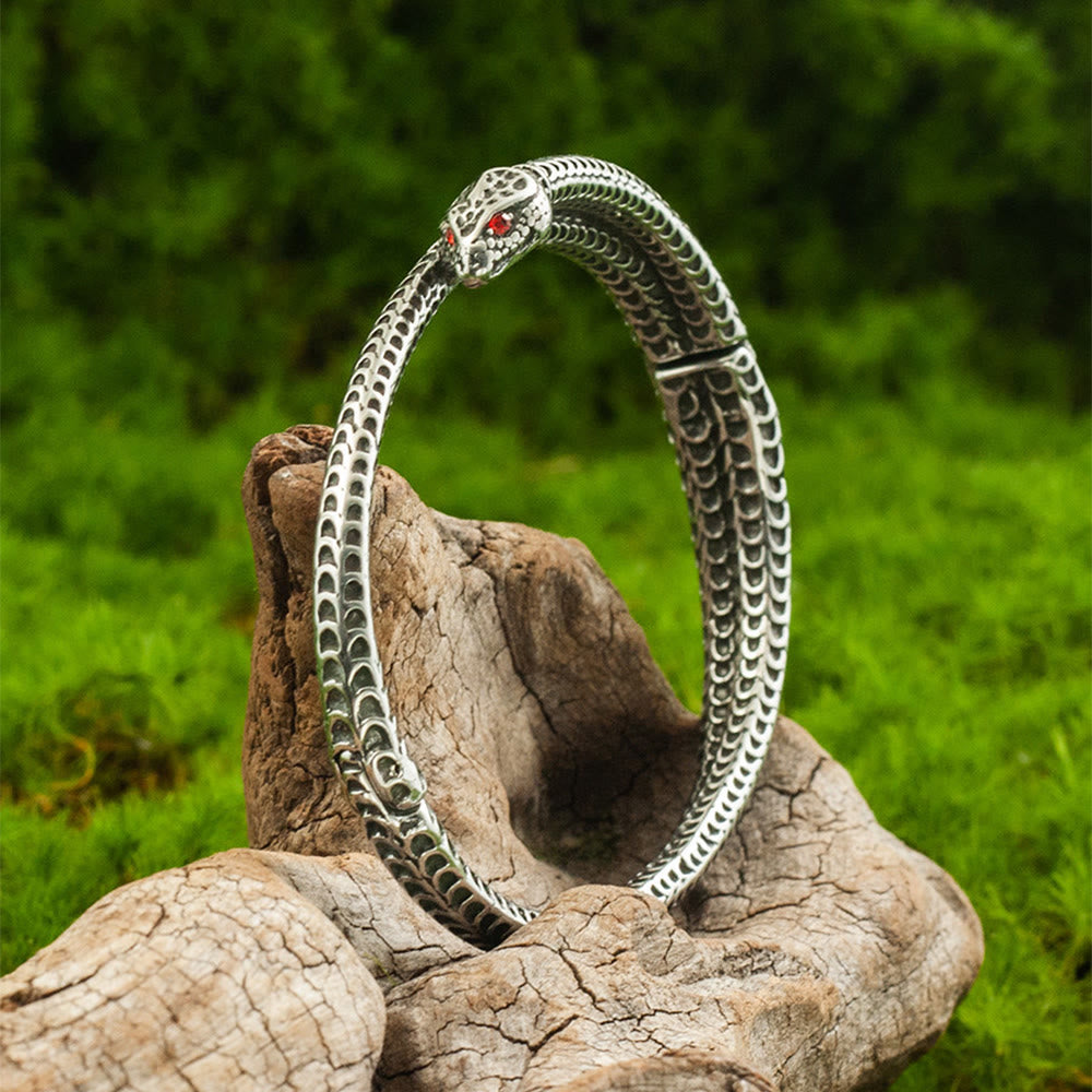 WorldNorse Scaled Serpent Red-Eye Bracelet - Serpent - image 0