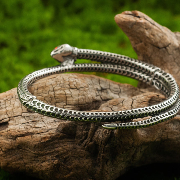 WorldNorse Scaled Serpent Red-Eye Bracelet - image 3