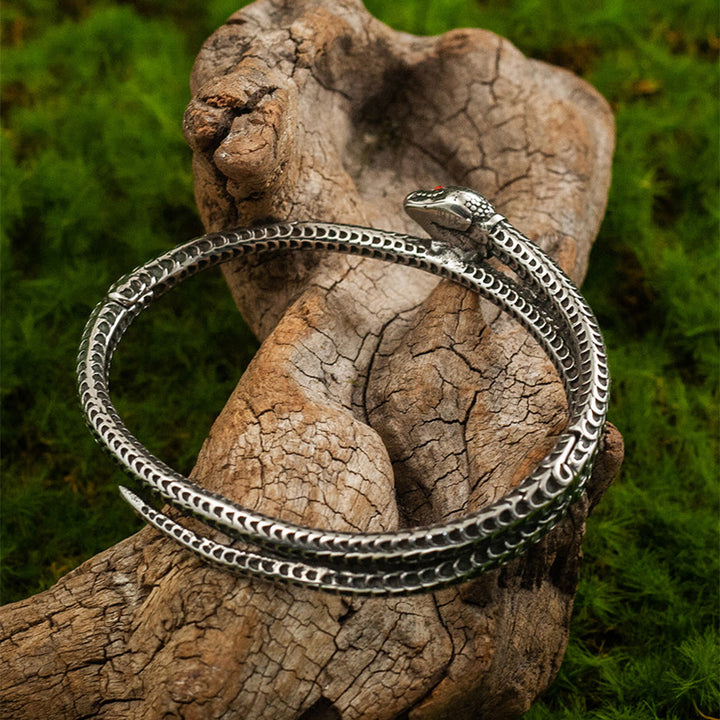 WorldNorse Scaled Serpent Red-Eye Bracelet - image 5