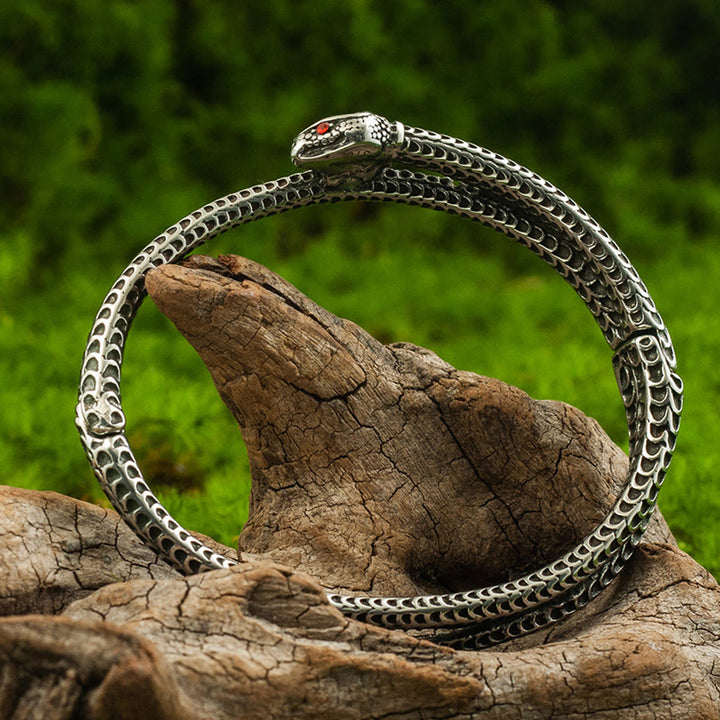 WorldNorse Scaled Serpent Red-Eye Bracelet - image 2