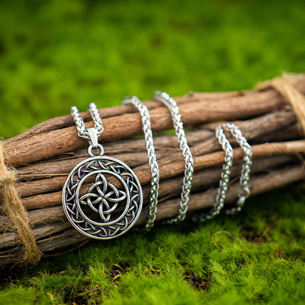 WorldNorse Forged Celtic Triquetra Weave Necklace - image 1