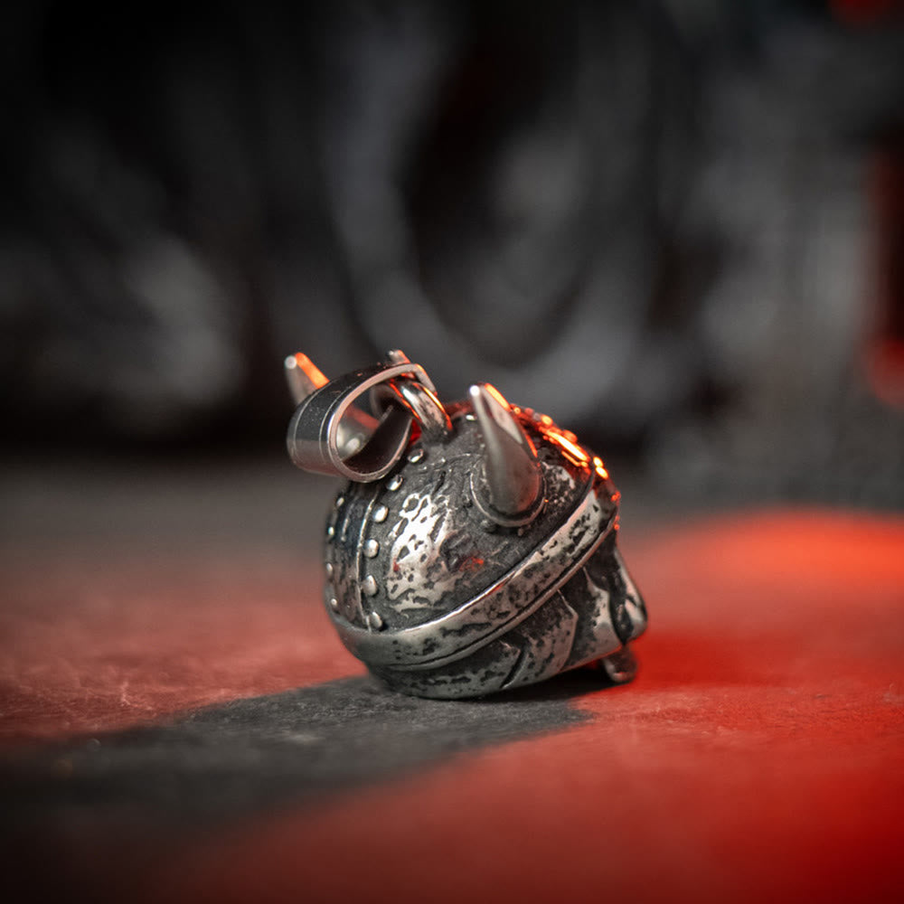 WorldNorse Forged Viking Horned Skull Necklace - image 4