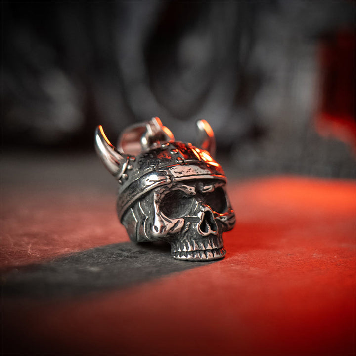 WorldNorse Forged Viking Horned Skull Necklace - image 2