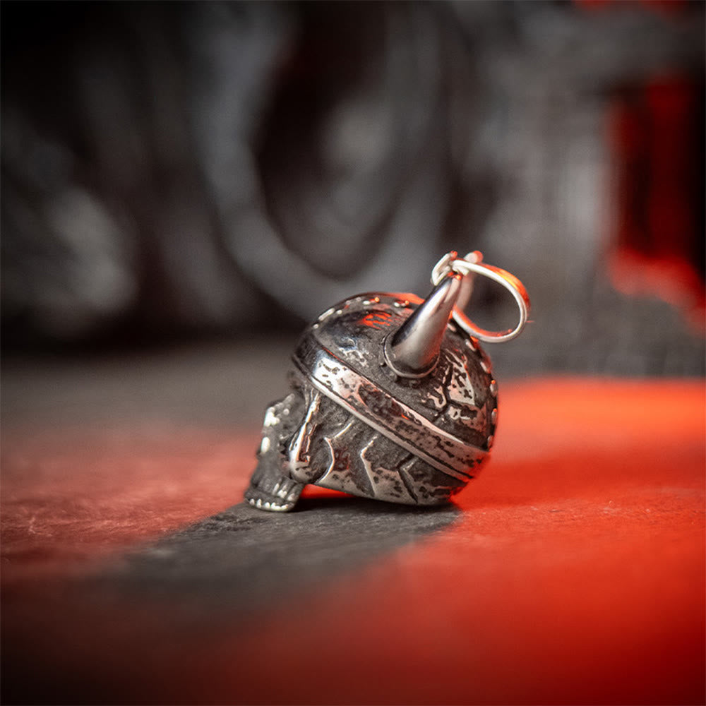 WorldNorse Forged Viking Horned Skull Necklace - image 3