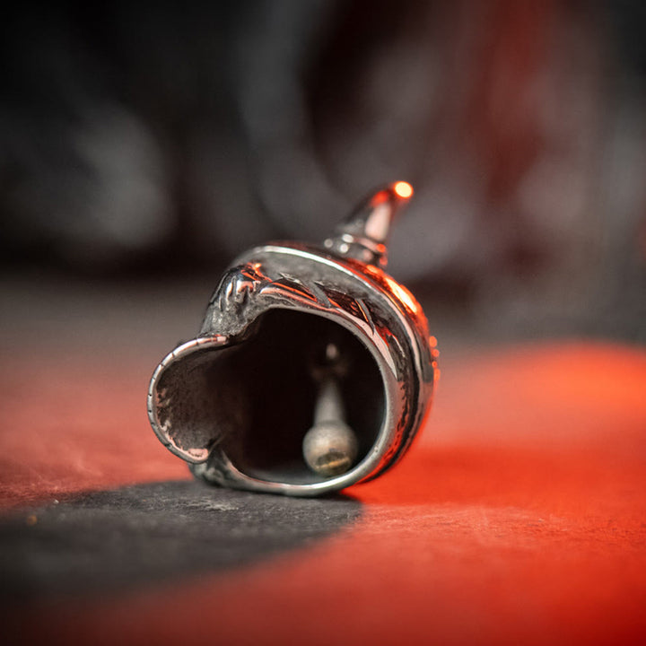 WorldNorse Forged Viking Horned Skull Necklace - image 5