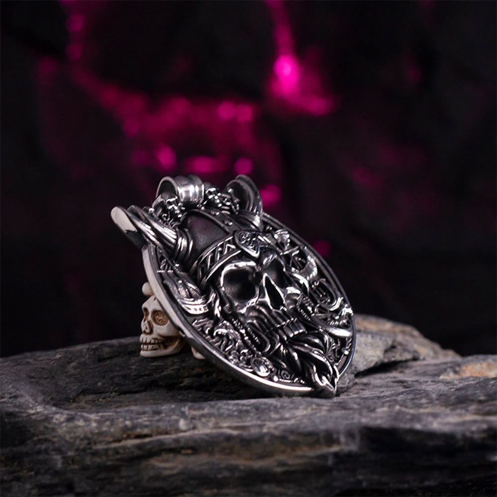 WorldNorse Brutalized Norse Raider Skull Necklace - image 3