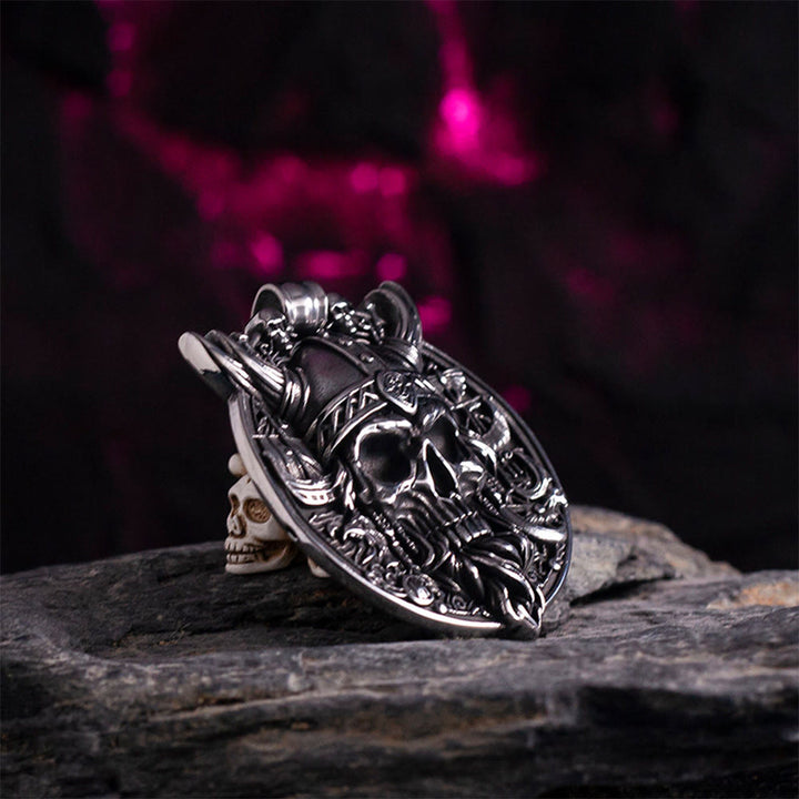 WorldNorse Brutalized Norse Raider Skull Necklace - image 3