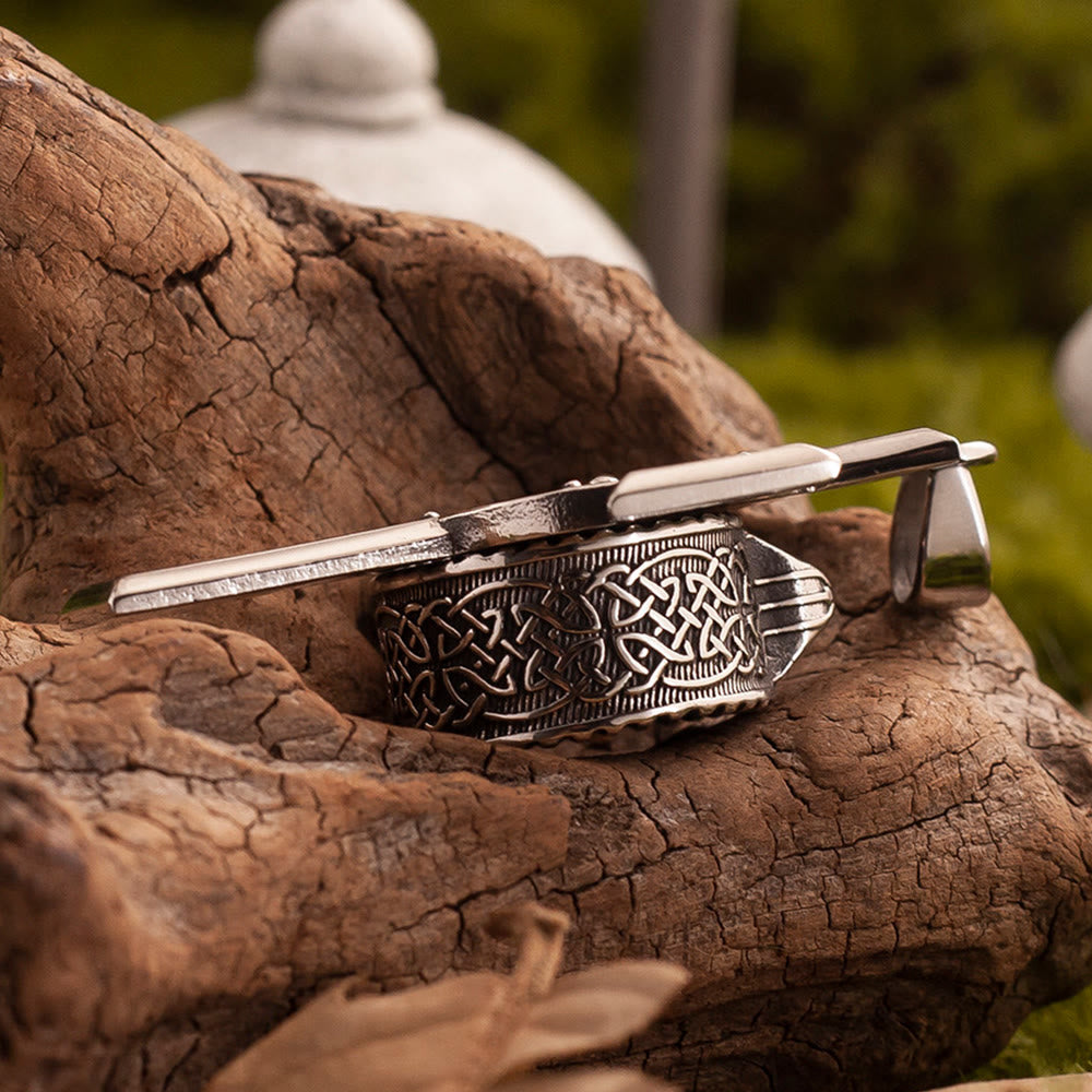 WorldNorse Weathered Celtic Knot Cross Necklace - image 3