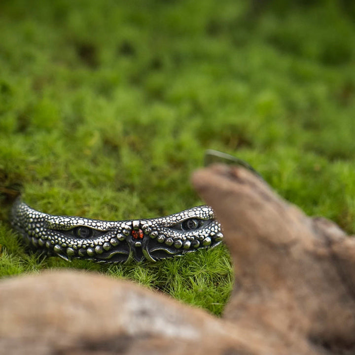 WorldNorse Granulated Textured Dragon-Head Bracelet - image 5
