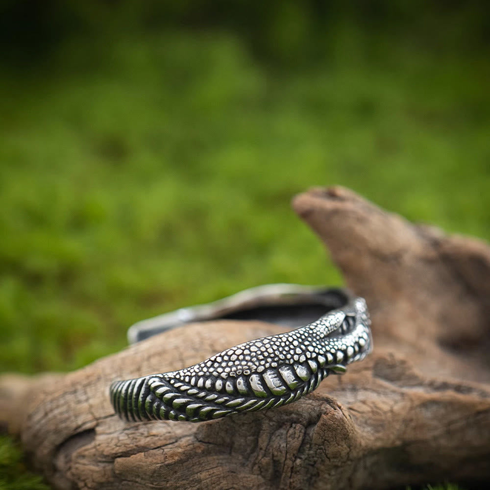 WorldNorse Granulated Textured Dragon-Head Bracelet - image 7