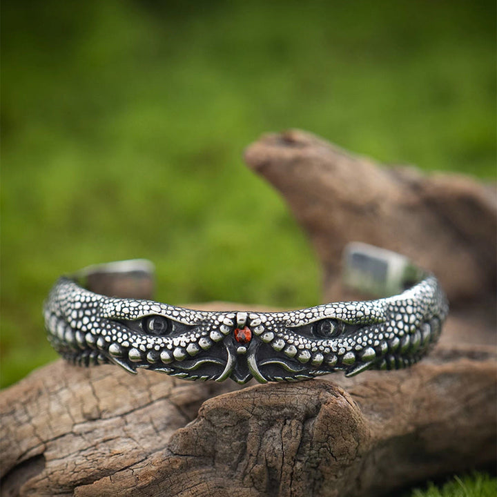 WorldNorse Granulated Textured Dragon-Head Bracelet - Norse Dragon - image 0