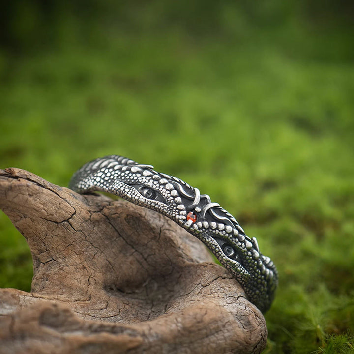 WorldNorse Granulated Textured Dragon-Head Bracelet - image 6