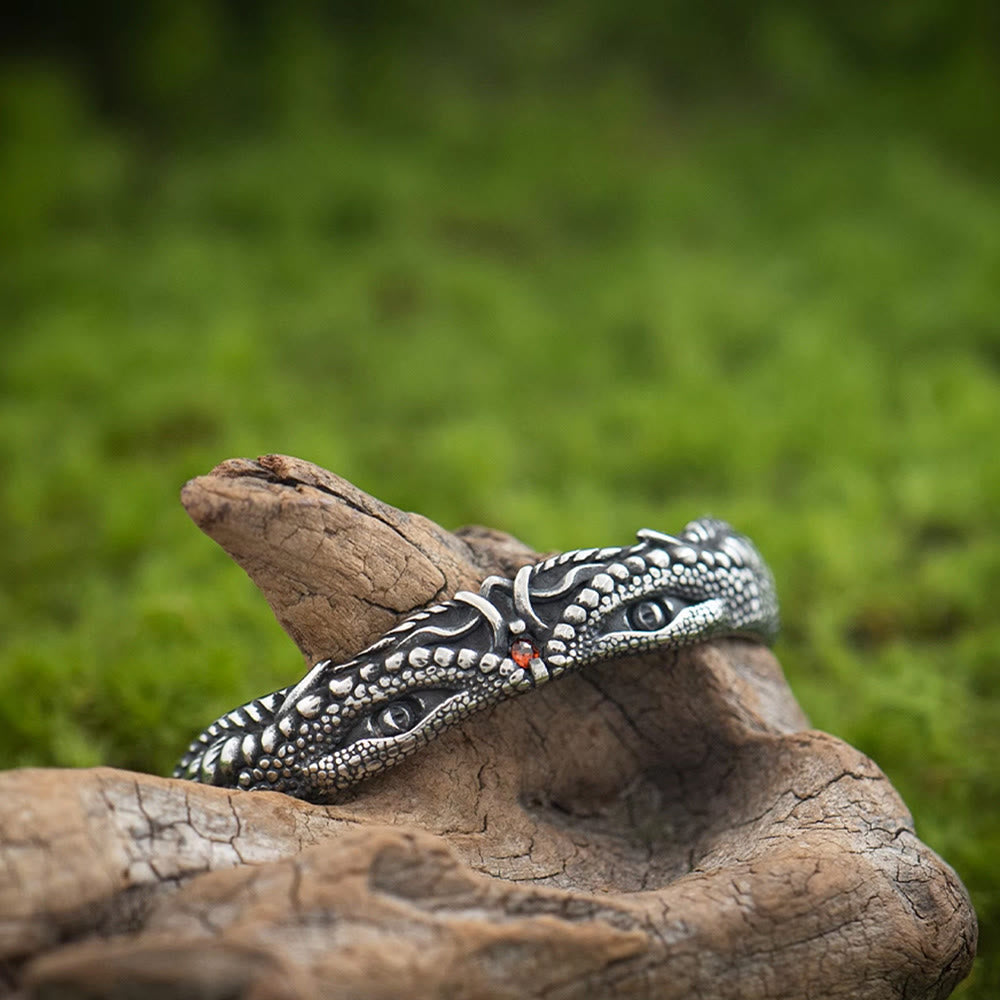 WorldNorse Granulated Textured Dragon-Head Bracelet - image 4